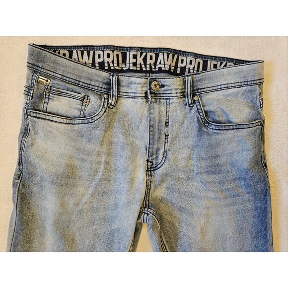 Projek Raw Light Wash Straight Leg Denim Jeans Size 36 - Picture 2 of 15